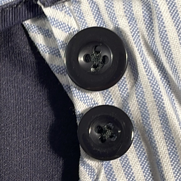 Lands' End mens navy blue rugged double pleated expandable 8.5" shorts - size 36 - Picture 8 of 12